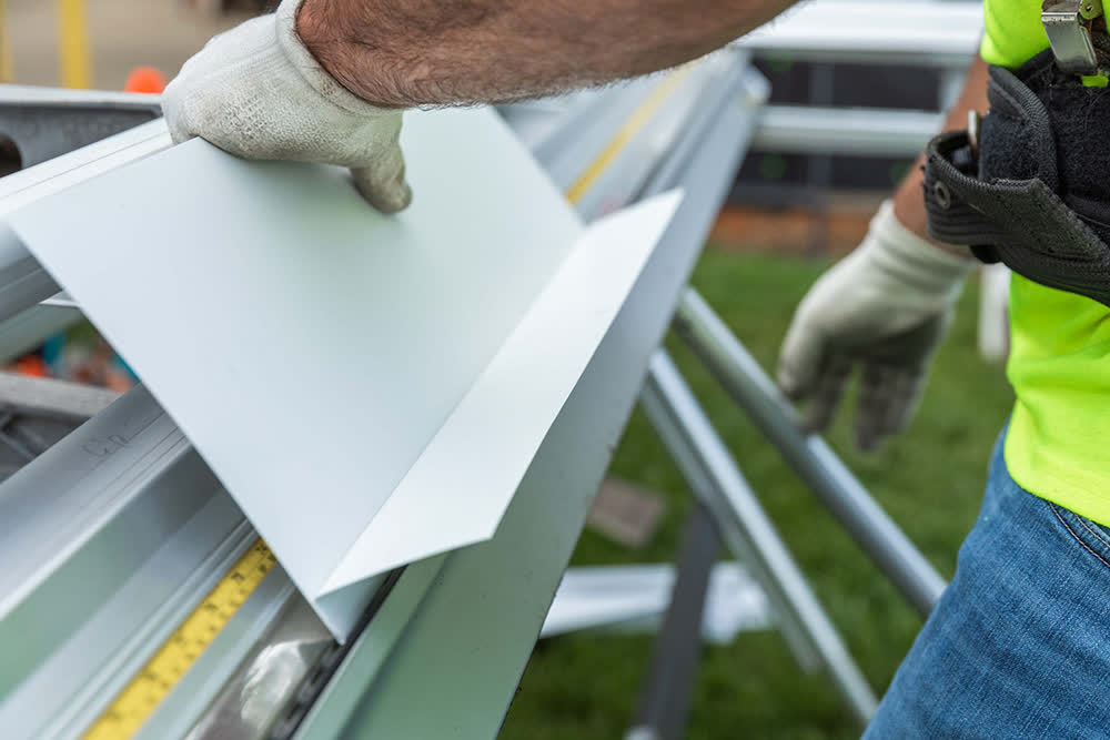 Custom bending of steel trim